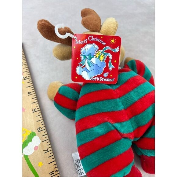 Vintage Soft Dreams My First Christmas Reindeer Rattle Plush - Picture 5 of 7